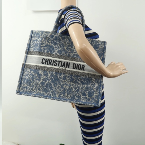 Dior Handbags - Dior Floral Blue Tote Bag